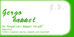 gergo wappel business card